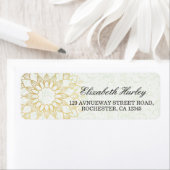 ヨガメディテーションインストラクター金ゴールドマンダラフラワー ラベル (インサイチュ)