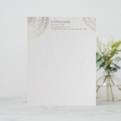 ヨガメディテーションインストラクター金ゴールドマンダラフラワー レターヘッド (スタンド正面)