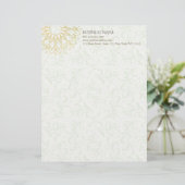 ヨガメディテーションインストラクター金ゴールドマンダラフラワー レターヘッド (スタンド正面)