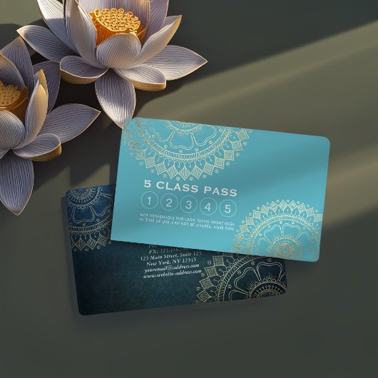 ヨガメディテーションインストラクター金ゴールドマンダラロイヤリティ ロイヤリティカード