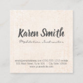 ヨガメディテーションインストラクター |マンダラ スクエア名刺 (裏面)