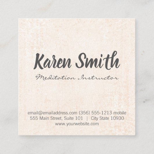 ヨガメディテーションインストラクター |マンダラ スクエア名刺 (裏面)