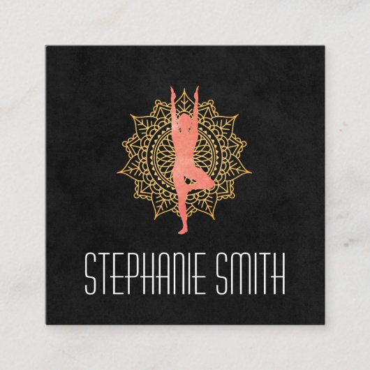 ヨガメディテーションインストラクター |マンダラ スクエア名刺 (正面)