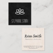 ヨガメディテーションインストラクター | Lotus Flower スクエア名刺 (正面/裏面)