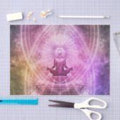 ヨガメディテーションカラフルアートイラストレーション 薄葉紙 (クラフト)