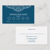 ヨガメディテーションクラスパスティール(緑がかった色)手描き曼荼羅 ロイヤリティカード (正面/裏面)