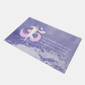 ヨガメディテーションツリーポーズ引用文歓迎 ドアマット (アングル)