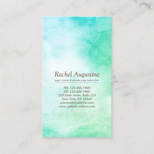 ヨガメディテーションポーズオムシンボルクラスパスロイヤリティ ロイヤリティカード (裏面)