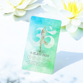 ヨガメディテーションポーズオムシンボルクラスパスロイヤリティ ロイヤリティカード