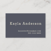 ヨガメディテーションミニマリストインディゴアイボリー 名刺 (裏面)