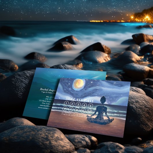 ヨガメディテーションムーンライトスカイ海10クラスパス 予約カード