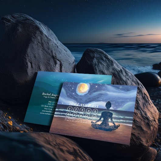 ヨガメディテーションムーンライトスカイ海10クラスパス 予約カード