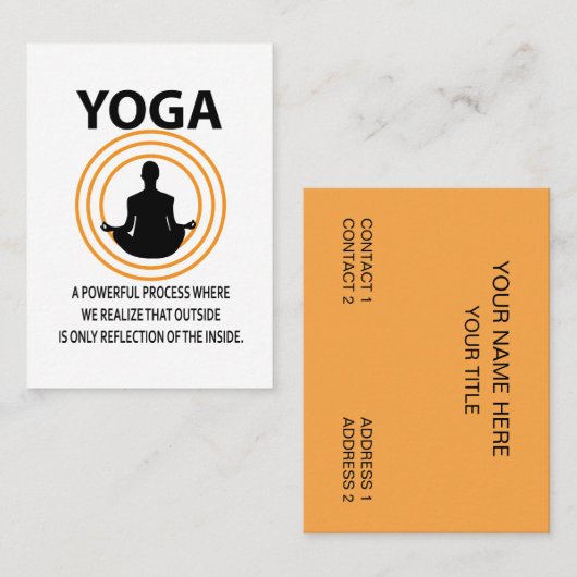 ヨガメディテーションヨガインストラクター 名刺 (正面/裏面)