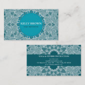 ヨガメディテーション先生インストラクターマンダラティール（緑がかった色） 名刺 (正面/裏面)