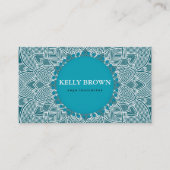 ヨガメディテーション先生インストラクターマンダラティール（緑がかった色） 名刺 (正面)