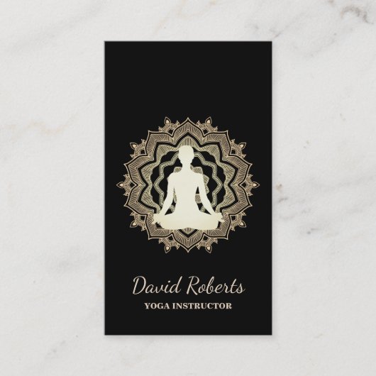 ヨガメディテーション先生インストラクターロータスマンダラ 名刺 (正面)