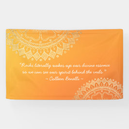 ヨガメディテーション先生オレンジ金ゴールドマンダラ引用文 横断幕