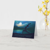 ヨガメディテーション先生ムーンサルテイションポーズ引用文 カード (黄色い花)