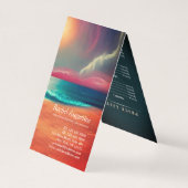 ヨガメディテーション月明かりの空の海ビーチ価格一覧 名刺 (裏面)