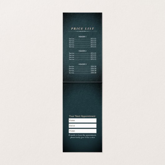 ヨガメディテーション月明かりの空の海ビーチ価格一覧 名刺 (内部フラット)