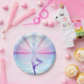 ヨガメディテーション禅パステルカラー ペーパープレート (パーティー)