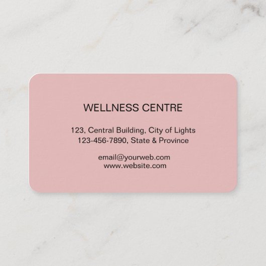 ヨガメディテーション蓮の花マッサージウェルネス 名刺 (裏面)