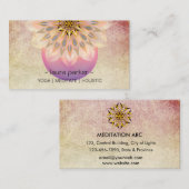 ヨガメディテーション蓮の花マッサージ瞑想 名刺 (正面/裏面)