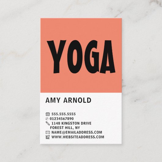 ヨガモダンはっきりしたインストラクター 名刺 (正面)