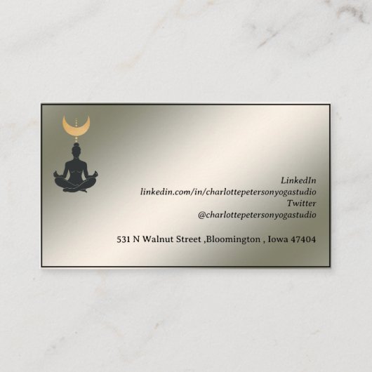 ヨガモダンインストラクタートレーナー先生 名刺 (裏面)