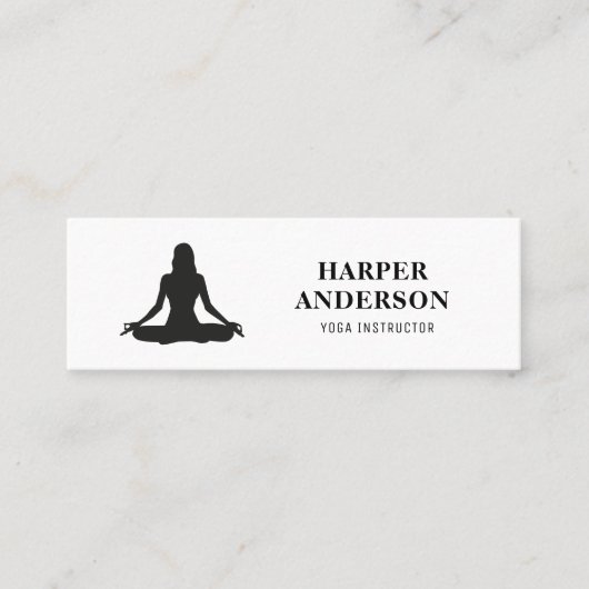 ヨガモダンインストラクタープロフェッショナルロゴビジネス スキニー名刺 (正面)