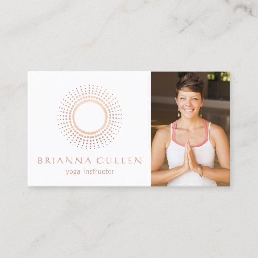ヨガモダンインストラクターマンダラサークルロゴ写真 名刺 (正面)