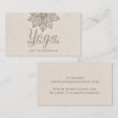 ヨガモダンインストラクターロータスフラワービジネスカード 名刺 (正面/裏面)