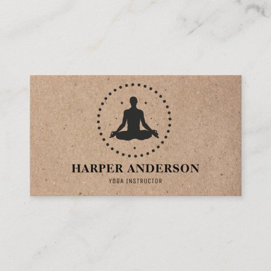 ヨガモダンナマステインストラクタープロフェッショナルロゴ 名刺 (正面)