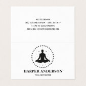 ヨガモダンナマステインストラクタープロフェッショナルロゴ 名刺 (外部フラット)