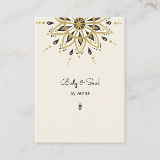 ヨガモダンマッサージウェルネスビジネスカード 名刺 (正面)