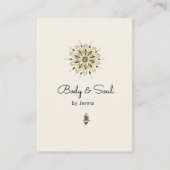 ヨガモダンマッサージウェルネスQRコードビジネスカード 名刺 (正面)