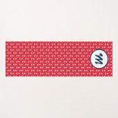 ヨガモダン航海のいかりモノグラムレッドブルー ヨガマット (正面(横))