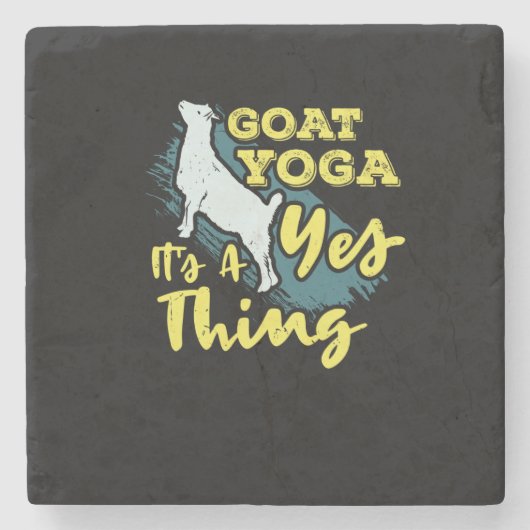 ヨガヤギ Goatyoga ストーンコースター (正面)