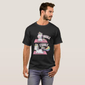 ヨガユニコーン ナマステ 瞑想 ゼン アニマルヨガ イン Tシャツ (正面フル)