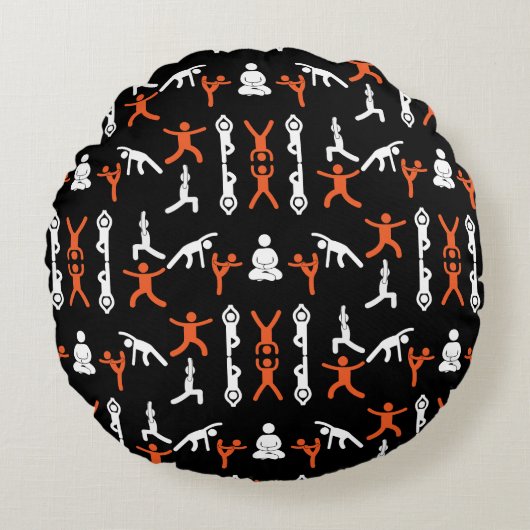 ヨガユニークプレゼント ラウンドクッション (正面)