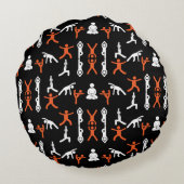 ヨガユニークプレゼント ラウンドクッション (裏面)