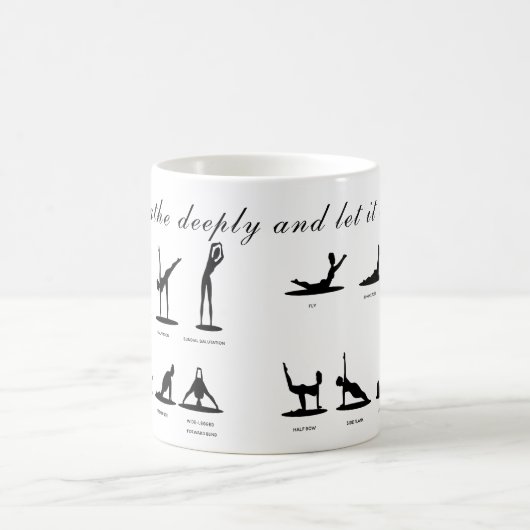 ヨガユニーク恋人のマグギフトアイディア コーヒーマグカップ (中央)
