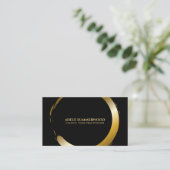 ヨガラグジュアリーゴールデンエンソサークルモティーチーブラック 名刺 (スタンド正面)