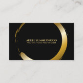 ヨガラグジュアリーゴールデンエンソサークルモティーチーブラック 名刺 (正面)