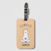 ヨガラマ – Llamaste Punモノグラム名 ラゲッジタグ (正面縦)