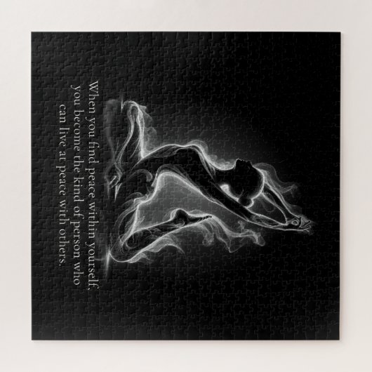 ヨガレイキインストラクター 片足のキングピジョン ポーズ ジグソーパズル (横)