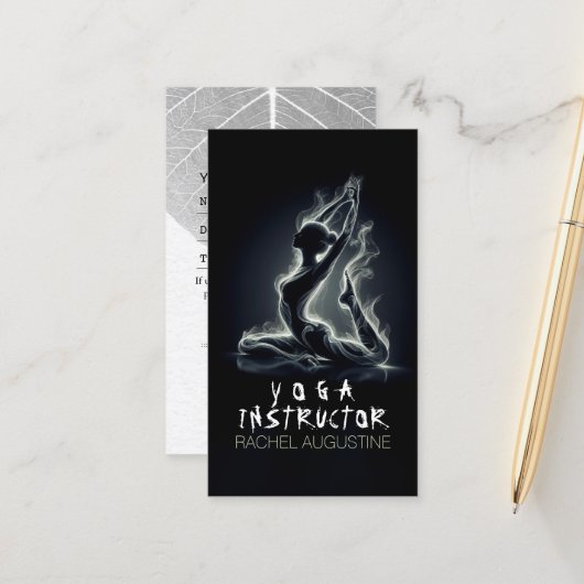 ヨガレイキインストラクター 片足のキングピジョン ポーズ 予約カード (正面/裏面インサイチュ)