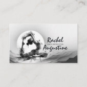 ヨガレイキインストラクター 片足のキングピジョン ポーズ 名刺 (正面)