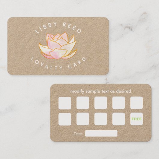 ヨガロイヤリティ10訪問 名刺 (正面/裏面)