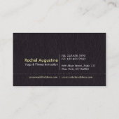 ヨガロイヤリティ6パンチ金ゴールドマンダラ&ブラックレザー ロイヤリティカード (裏面)